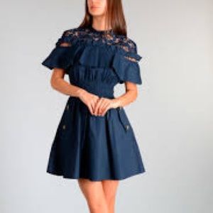 Self-Portrait, Lace detail mini dress